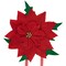 Northlight Red Poinsettia Tie-On Christmas Tree Topper Unlit - 14"